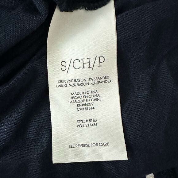 CAbi 5183 Twirl Skirt Navy White Striped Stretchy Jersey Knit Asymmetrical Sz S - Picture 6 of 12